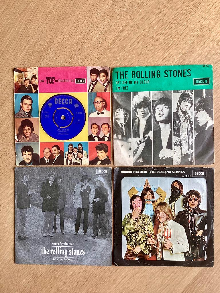 The Rolling Stones 4 singeltjes, Ophalen of Verzenden, Gebruikt, 7 inch, Poprock