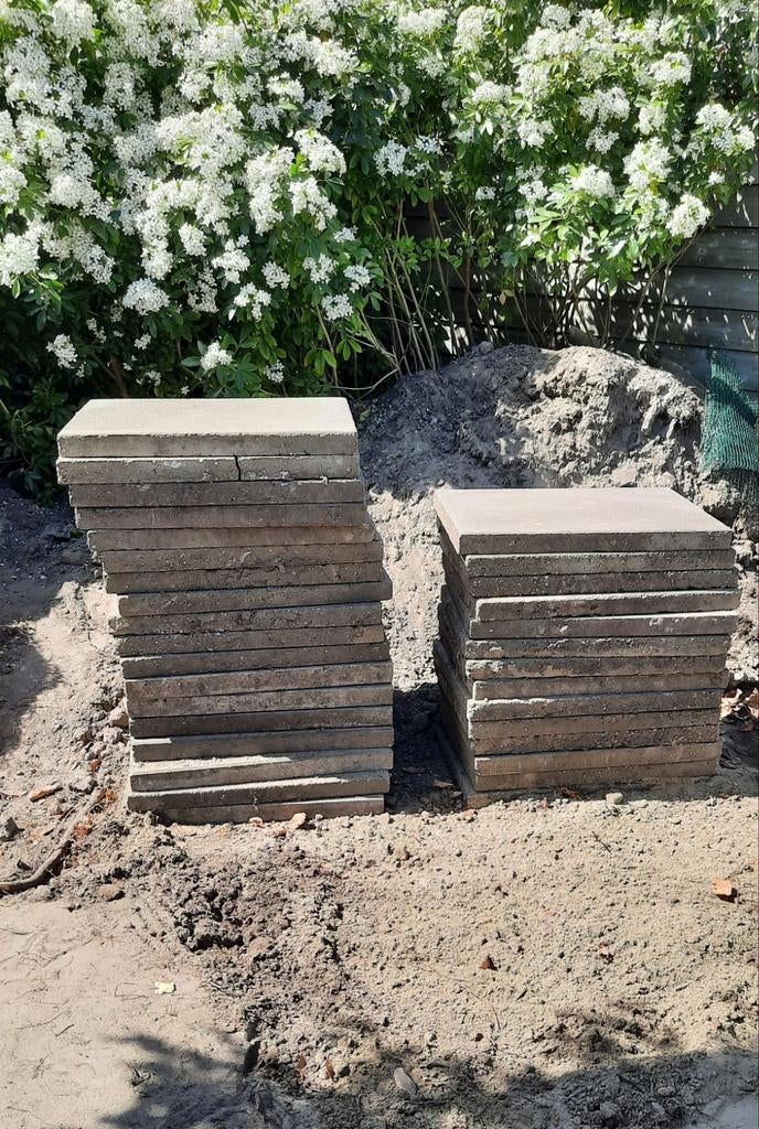 GRATIS 60 tuintegels 40x60 cm, Tuin en Terras, Tegels en Klinkers, Ophalen