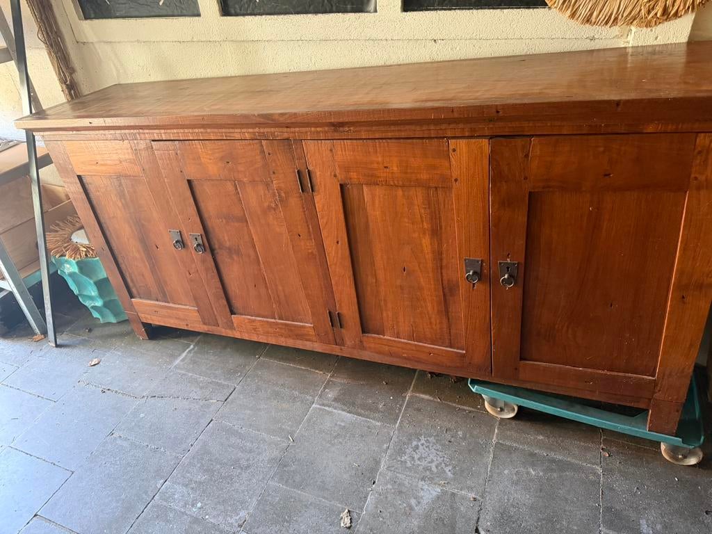 Dressoirkast teakhout OPHALEN KALMTHOUT BE, Huis en Inrichting, Kasten | Dressoirs, Ophalen, Teakhout, 50 tot 100 cm, Zo goed als nieuw