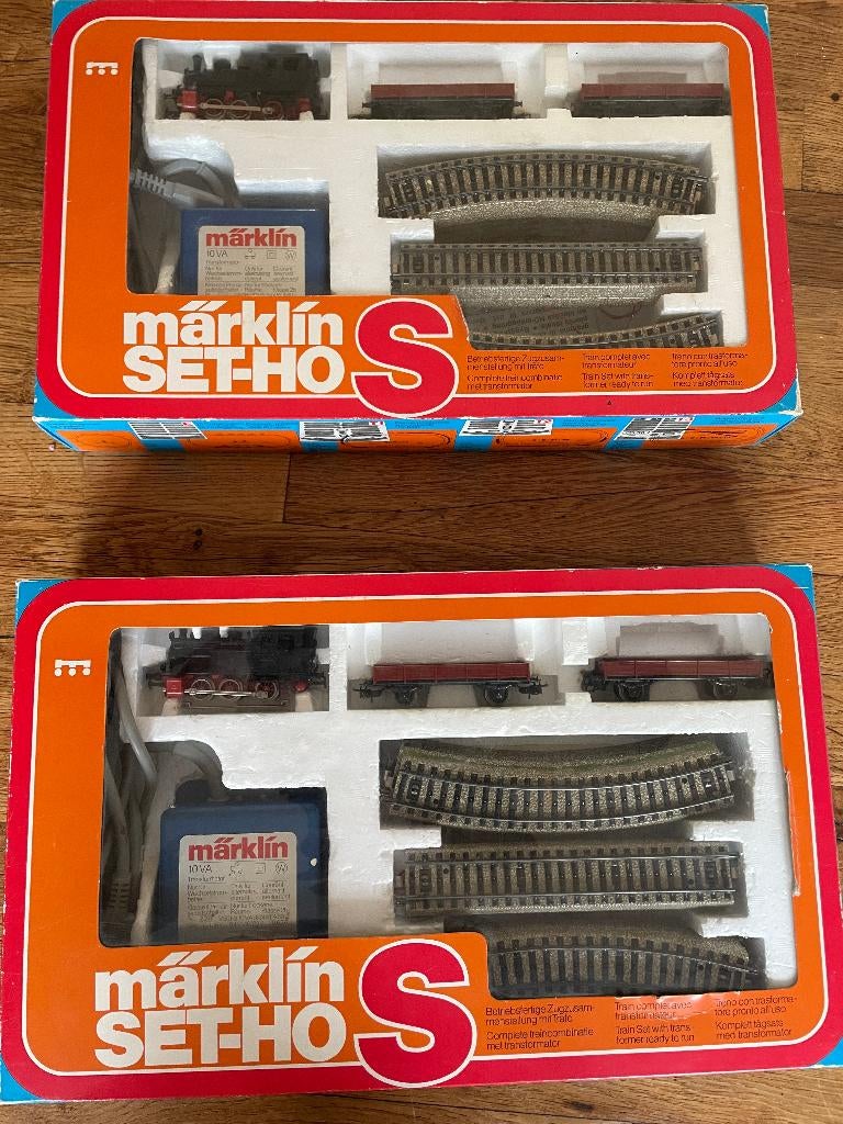 2 startersets Marklin 0974 en diverse wagons, Hobby en Vrije tijd, Modeltreinen | H0, Wisselstroom, Treinset, Ophalen of Verzenden