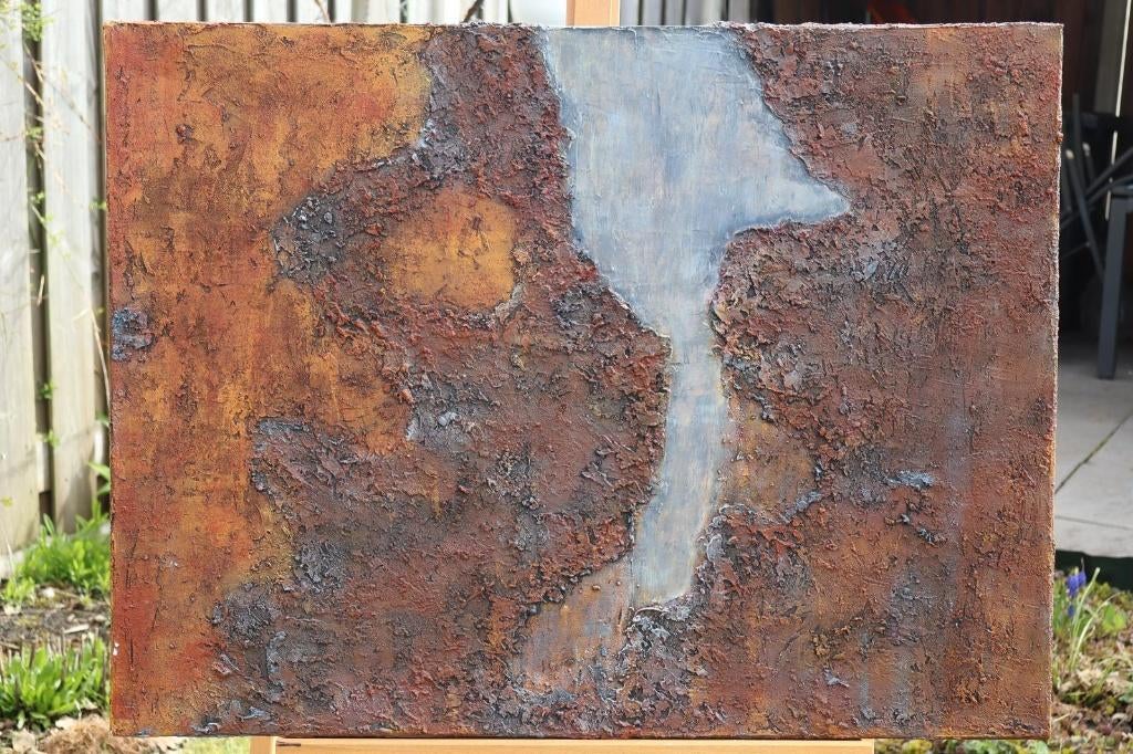 Acryl abstract rust roest, Ophalen