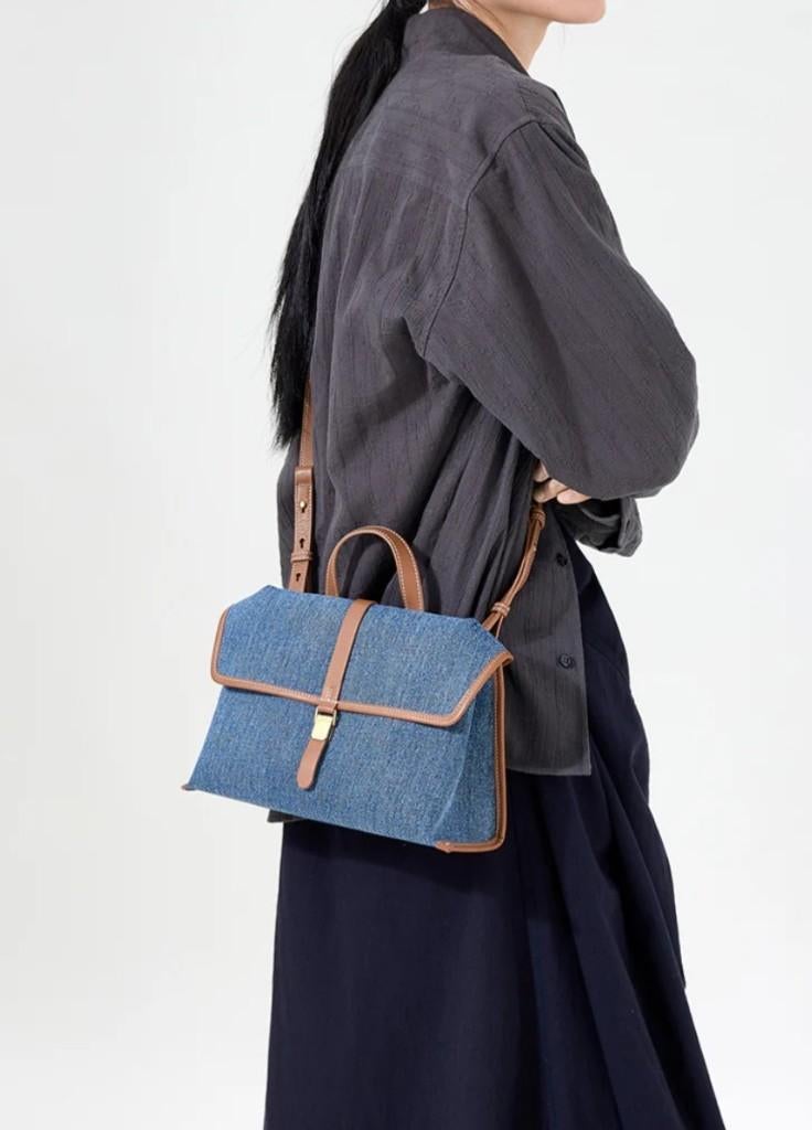 Verwen je zelf met een exclusieve blauw demin dames tas, Ophalen of Verzenden, Nieuw, Blauw, Handtas