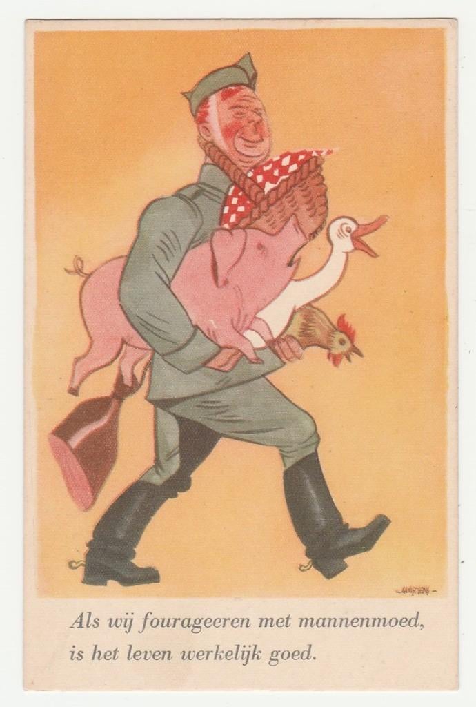 Militair. 1940. Guust Hens.  Ned. Illustratoren. Mobilisatie, Verzamelen, Ansichtkaarten | Themakaarten, Gelopen, 1940 tot 1960