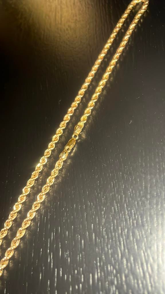 14k rope chain 13,8 gram, Sieraden, Tassen en Uiterlijk, Kettingen, Ophalen of Verzenden, Zo goed als nieuw, Goud