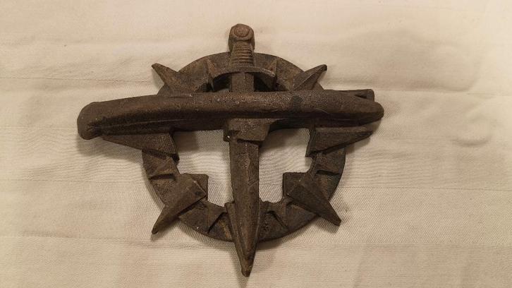 Frans onderzeebootbrevet Marine nationale koper, Antiek en Kunst, Antiek | Koper en Brons, Koper, Ophalen of Verzenden