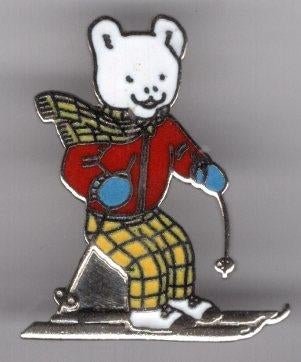 Rupert The Bear Winter Downhill Ski en PIN ( BLAD4_424 ), Verzenden, Nieuw, Figuurtje, Speldje of Pin
