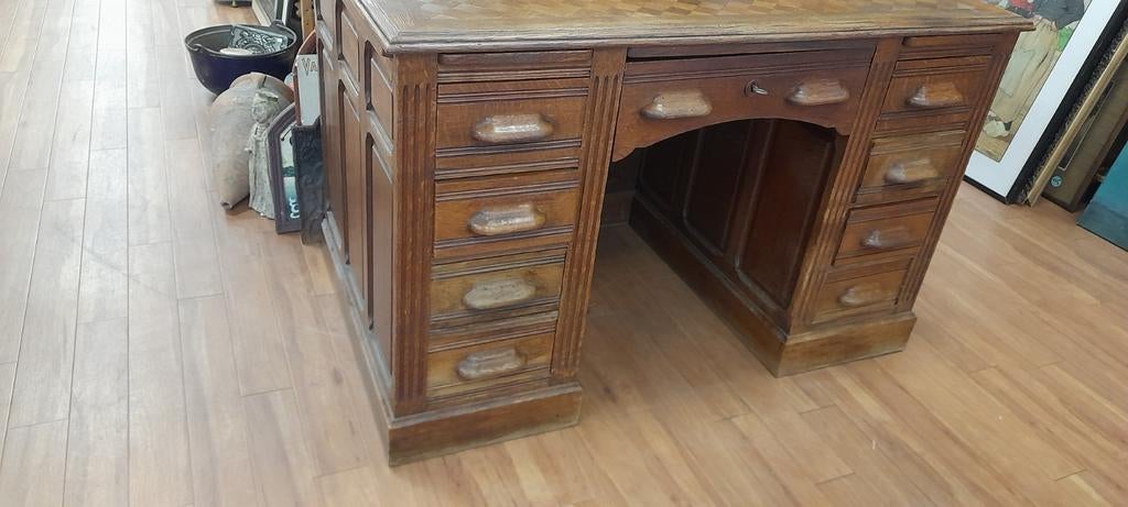Oud eiken  bureau - buro, Ophalen