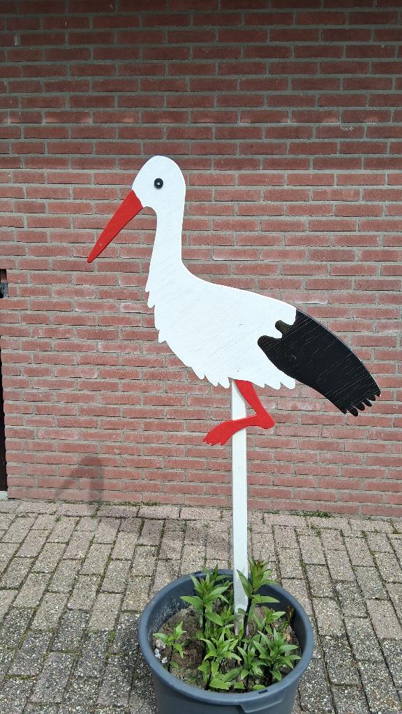 Ooievaar, Ophalen of Verzenden, Gebruikt, Geboortebord