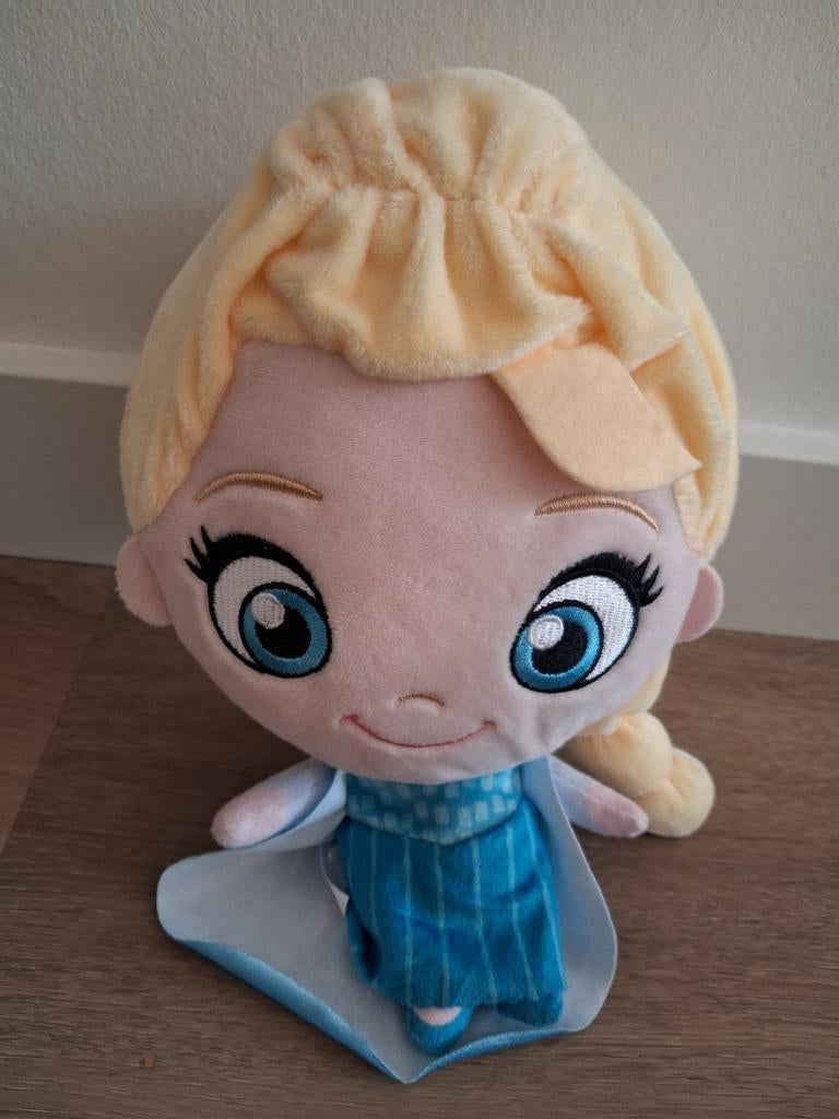 Knuffel Elsa Disney Frozen Sambro prinses blauw 24 cm L1163, Ophalen of Verzenden, Zo goed als nieuw