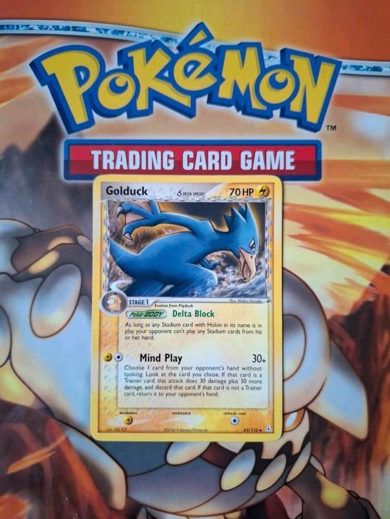 Golduck 43/110 Delta Species Ex Holon Phantoms pokemon kaart, Ophalen of Verzenden, Gebruikt, Losse kaart