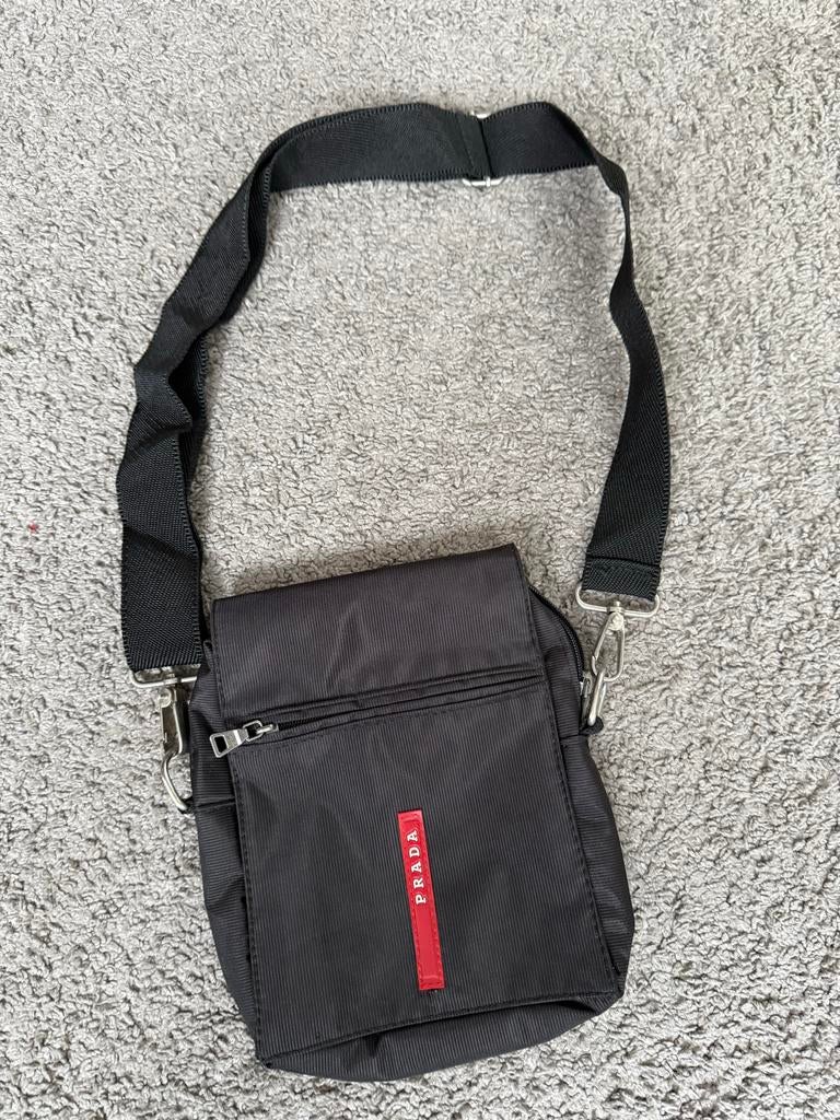 Vintage Prada Tas Heren, Ophalen of Verzenden, Zwart