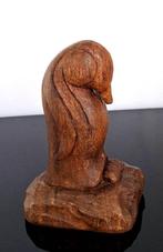 Prachtig Houten Beeld Amsterdamse School Pinguïn, Antiek en Kunst, Kunst | Beelden en Houtsnijwerken, Art deco, Ophalen of Verzenden