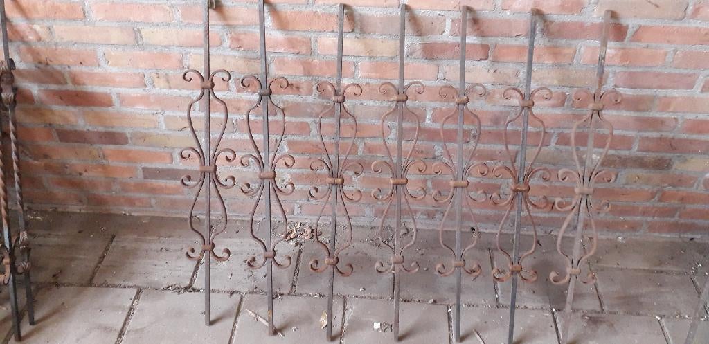 smeedijzeren spijlen, Ophalen, Gebruikt, IJzer, Spijlenhekwerk