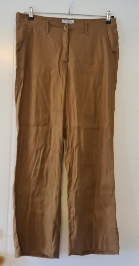 Raphaela by Brax bruin linnen mix broek maat 40, Maat 38/40 (M), Bruin, Ophalen of Verzenden, Zo goed als nieuw