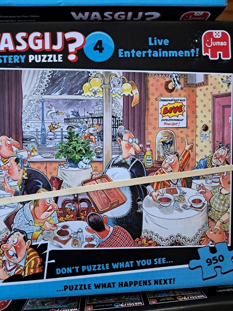 4x Wasgij, Hobby en Vrije tijd, Denksport en Puzzels, Ophalen of Verzenden, 500 t/m 1500 stukjes, Zo goed als nieuw