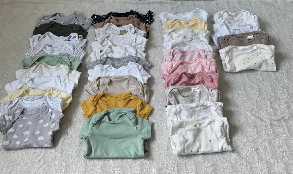 Groot kledingpakket baby rompers maat 50-68 Zara & Primark, Ophalen of Verzenden, Gebruikt, Jongetje of Meisje