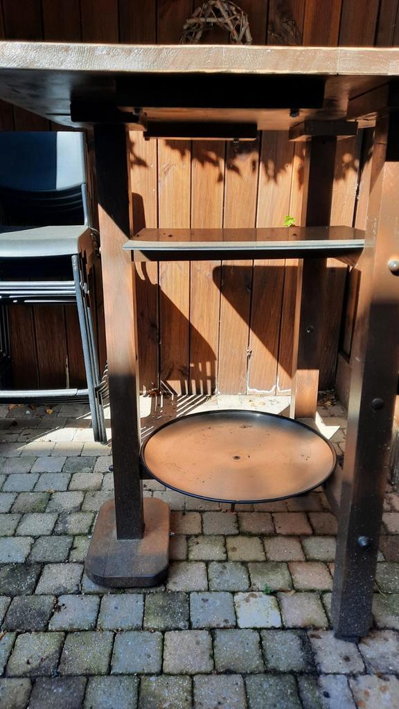 Statafel met 4 barkrukken - 105 cm hoog, 79x79 cm blad, Huis en Inrichting, Tafels | Statafels, Ophalen