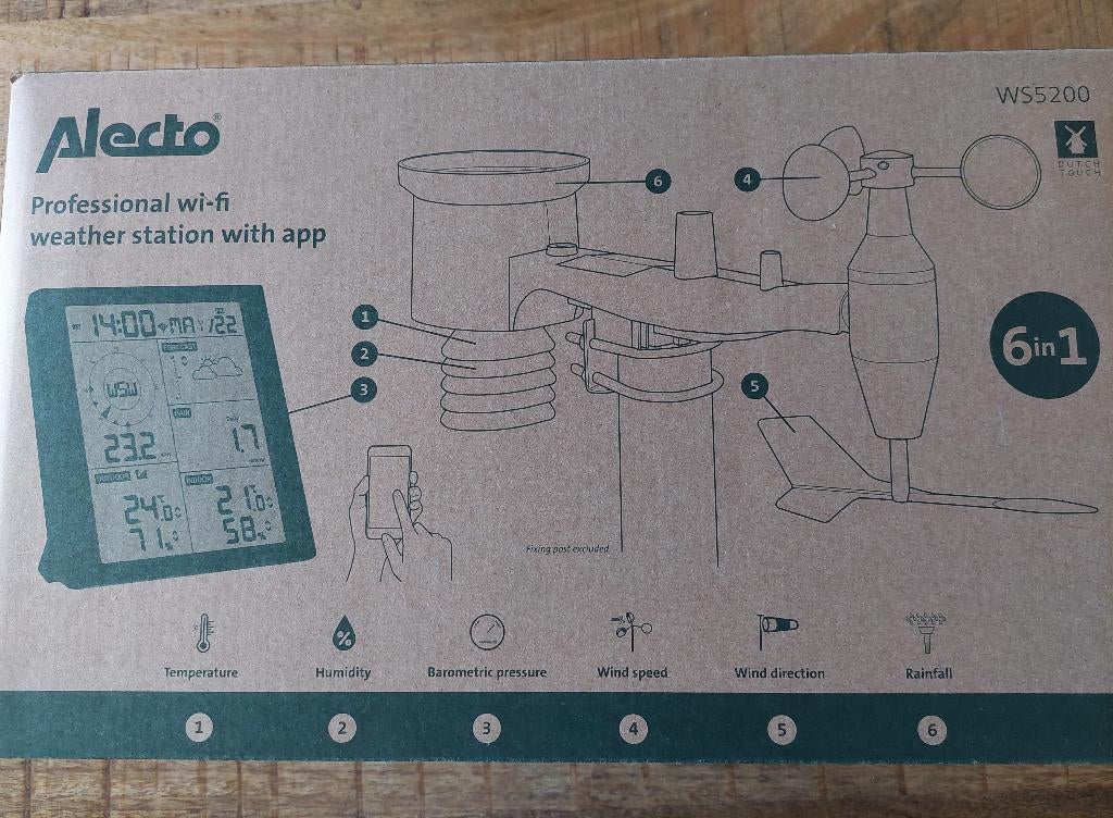 Alecto professioneel weerstation, Audio, Tv en Foto, Weerstations en Barometers, Ophalen of Verzenden, Nieuw, Weerstation