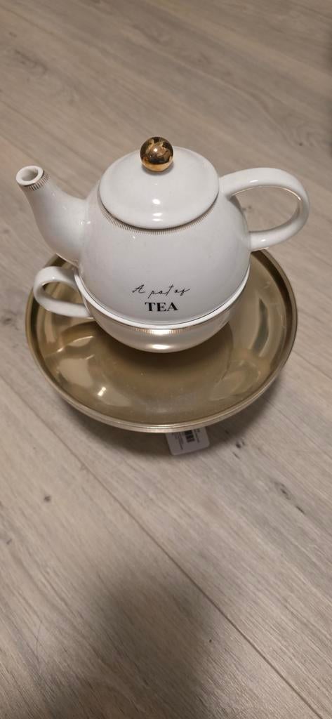 Thee voor één setje Riviéra Maison, Huis en Inrichting, Keuken | Servies, Ophalen of Verzenden, Zo goed als nieuw, Overige stijlen