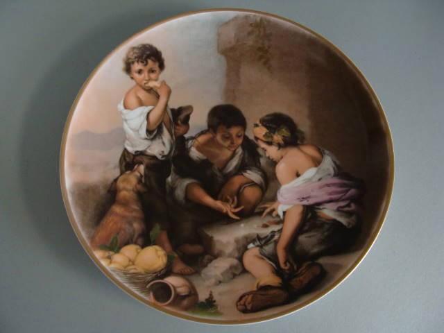 Wandbord kinderen die knikkeren Capeans Porcelana Espana, Huis en Inrichting, Woonaccessoires | Wanddecoraties, Zo goed als nieuw