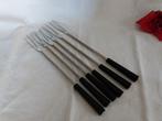 Set van 6 lange vlees fondue vorken | 25,5 cm, Verzenden, Zo goed als nieuw, Rvs of Chroom, Los bestek