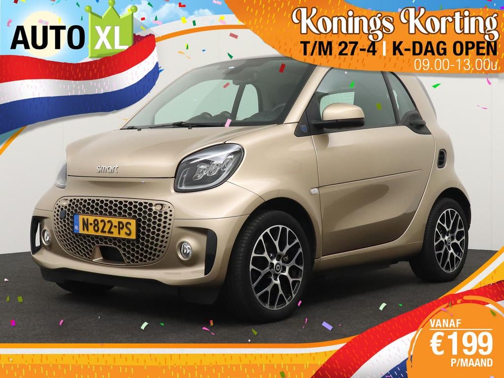 Smart Fortwo EQ Comfort PLUS 18 kWh Carplay Camera Stoelverw, Auto's, Smart, Automaat, Achterwielaandrijving, Zwart, Overige kleuren