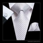 Dennis Gadgets: 100 % zijden stropdas ( 3 delig !! ) DG 3115, Ophalen of Verzenden, Nieuw, Grijs, Met patroon