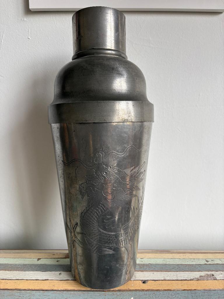 antieke Chinese cocktail shaker, Ophalen of Verzenden, Metaal, Grijs, Overige merken