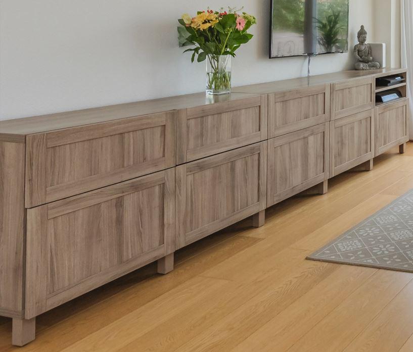 Tv meubel, Ophalen, Gebruikt, 25 tot 50 cm, Met lade(s)