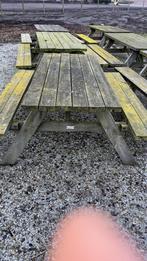4 Picknicktafels - Per stuk of als partij te koop, Ophalen, Gebruikt, Rechthoekig, Hout