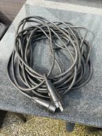 Zwarte verlengkabel met stekker en contrastekker, Ophalen of Verzenden, Gebruikt, Kabel of Snoer