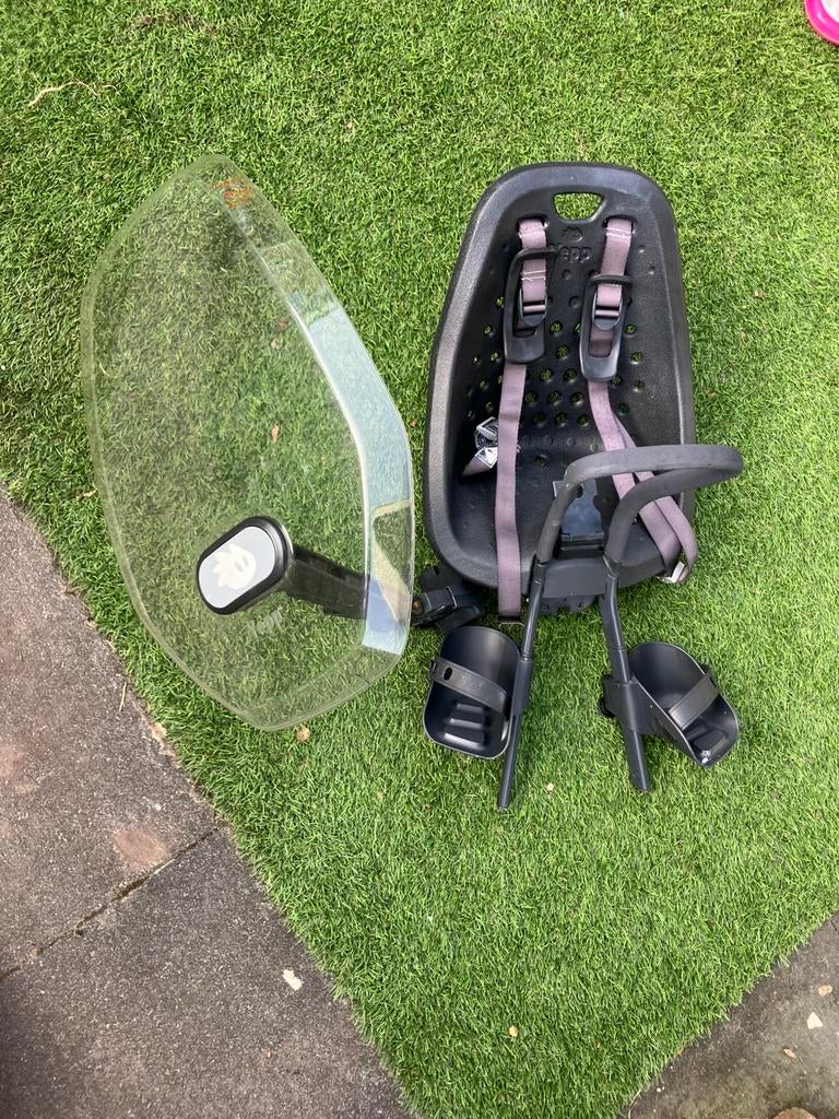 Yepp fietsstoeltje voorzit met windscherm, Ophalen, Voetsteuntjes, 0 t/m 18 kg, Voorzitje