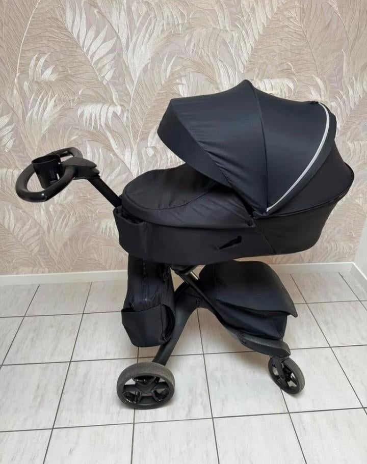 Nieuwstraat Stokke Explory X Kinderwagen, Kinderen en Baby's, Kinderwagens en Combinaties, Zo goed als nieuw, Verstelbare duwstang