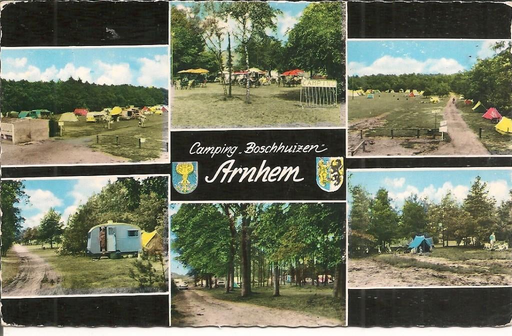 Camping Boschhuizen   Arnhem., Ophalen of Verzenden, 1960 tot 1980, Gelopen, Gelderland