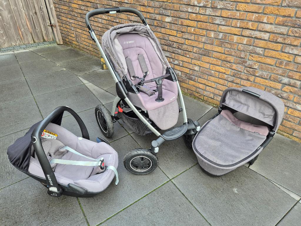 Maxi-Cosi Mura Plus 3-in-1 kinderwagen, Ophalen, Gebruikt, Combiwagen, Verstelbare duwstang