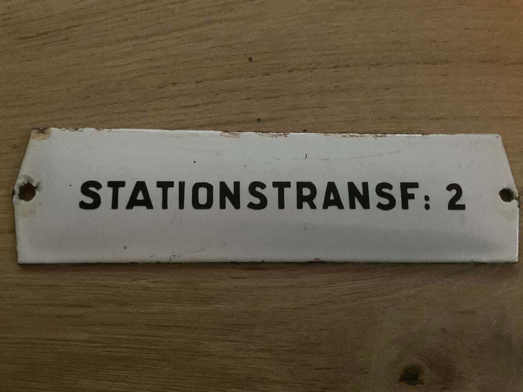 HELE OUDE EMAILLE BORDJES VAN DE NS., Ophalen of Verzenden, Gebruikt, Trein, Overige typen