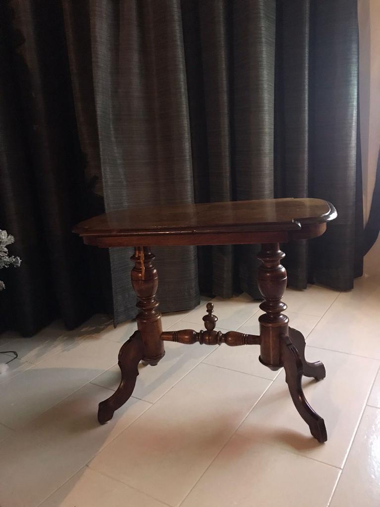 Antieke Biedermeier bijzettafel, mahoniehout, Antiek en Kunst, Ophalen