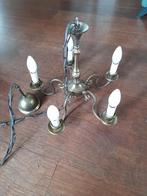 Antieke Koperen kroonluchter met 5 armen, Ophalen