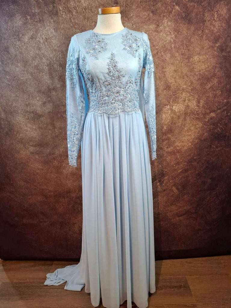 Supergave sprookjesjurk feestjurk zachtblauw mt 36, Kleding | Dames, Carnavalskleding en Feestkleding, Carnaval, Ophalen of Verzenden
