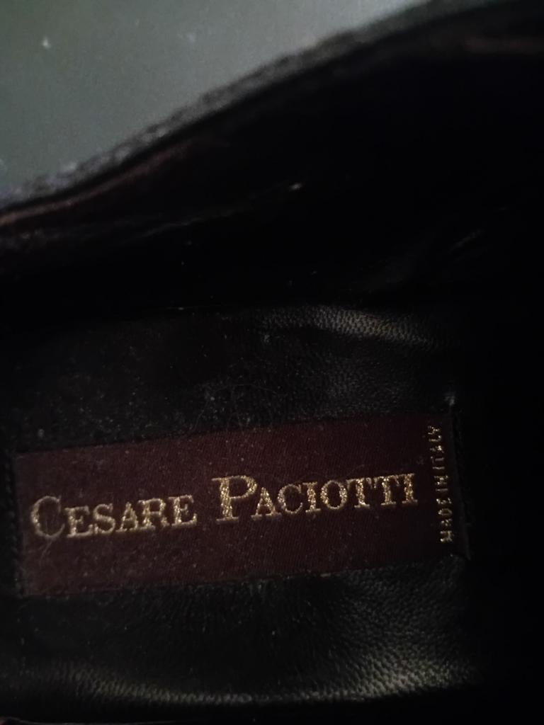 Cesare Paciotti herenschoenen, zwart, struisvogelleer, Ophalen, Zwart, Cesare Paciotti, Zo goed als nieuw