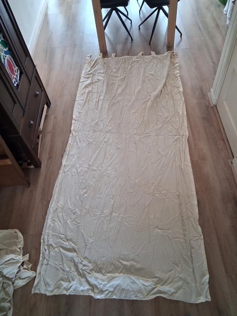 2x linnen gordijnen, Ophalen of Verzenden, 200 cm of meer, 200 cm of meer