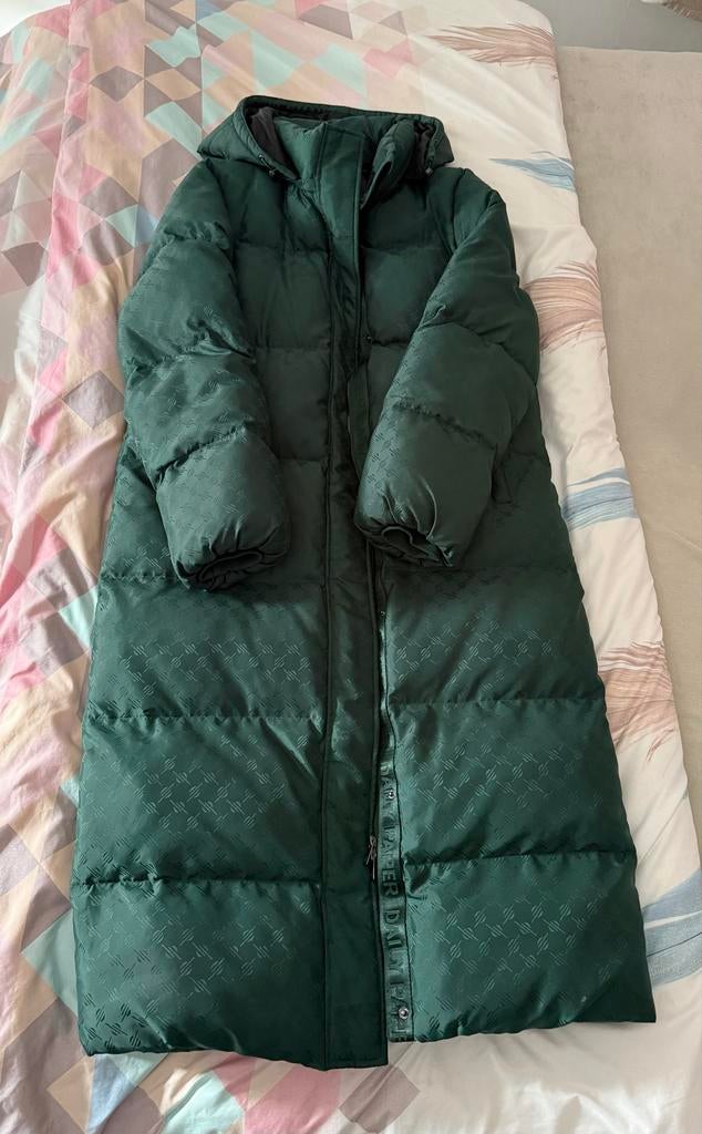 Daily Paper Donkergroene Lange Pufferjas unisex, Ophalen, Nieuw, Maat 38/40 (M), Groen