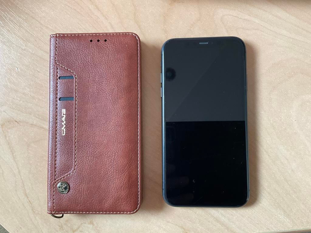 iPhone 11 128 GB zwart met hoesje, Telecommunicatie, Mobiele telefoons | Apple iPhone, Zwart, Zonder simlock, Zonder abonnement