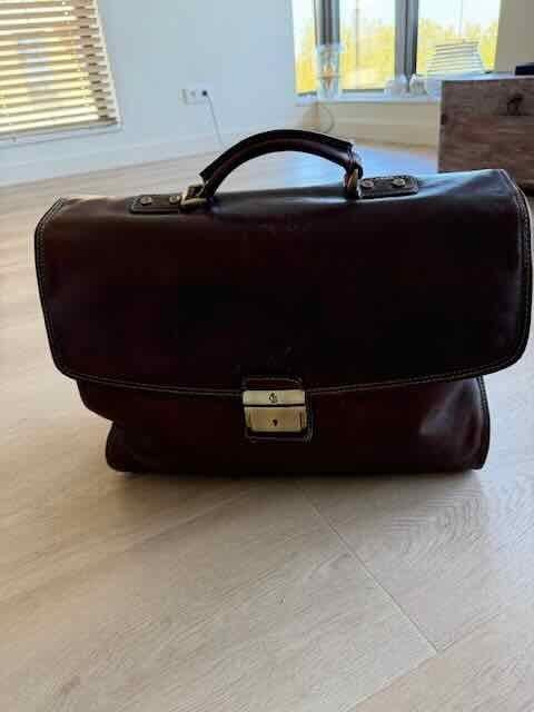 laptop / aktetas / werktas van Castelijn & Beerens bruin, Sieraden, Tassen en Uiterlijk, Tassen | Schoudertassen, Gebruikt, Bruin