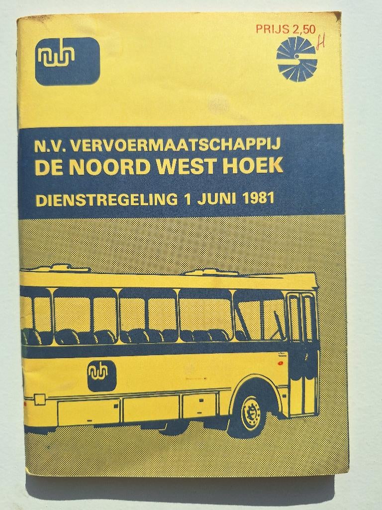 DE NOORD WEST HOEK DIENSTREGELING INGAANDE - 1 JUNI 1981, Verzamelen, Spoorwegen en Tramwegen, Ophalen of Verzenden, Gebruikt