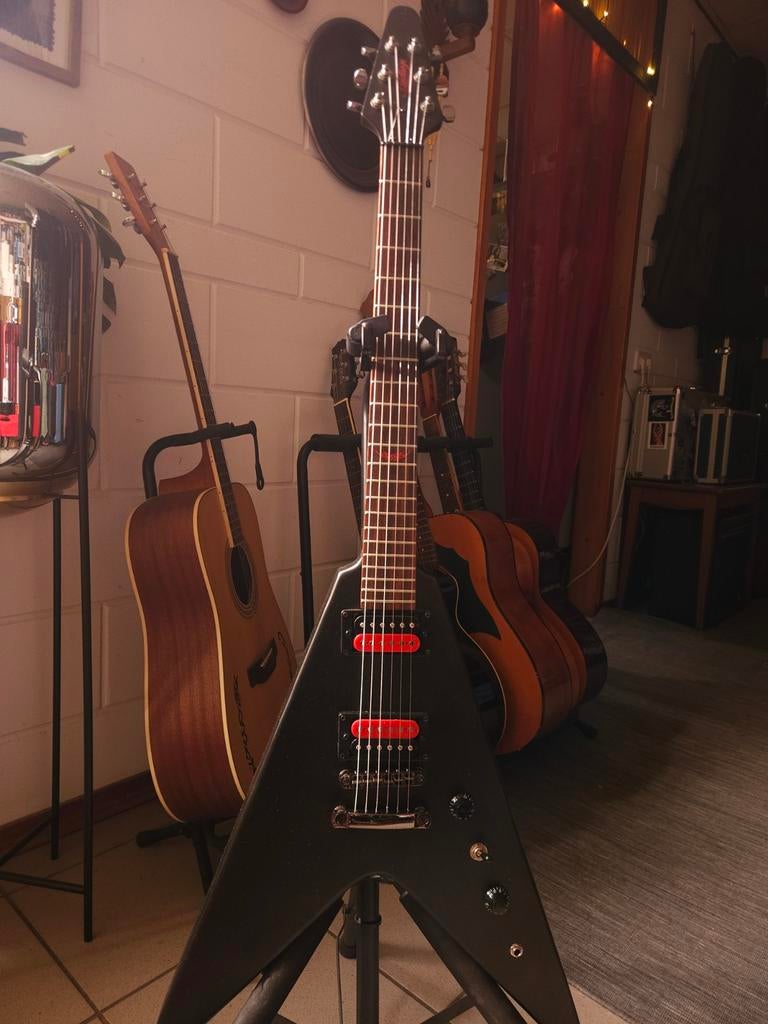 Hudson Flying V Gitaar, Muziek en Instrumenten, Ophalen of Verzenden, Gebruikt, Solid body, Overige merken