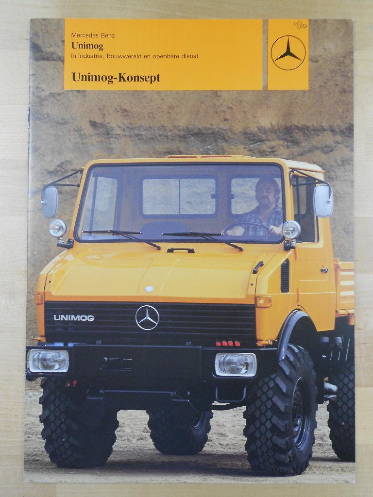 Unimog 1980 Brochure U600 U900 U1000 U1100 U1300 U1500 U1700, Ophalen of Verzenden, Zo goed als nieuw, Overige merken, Mercedes-Benz