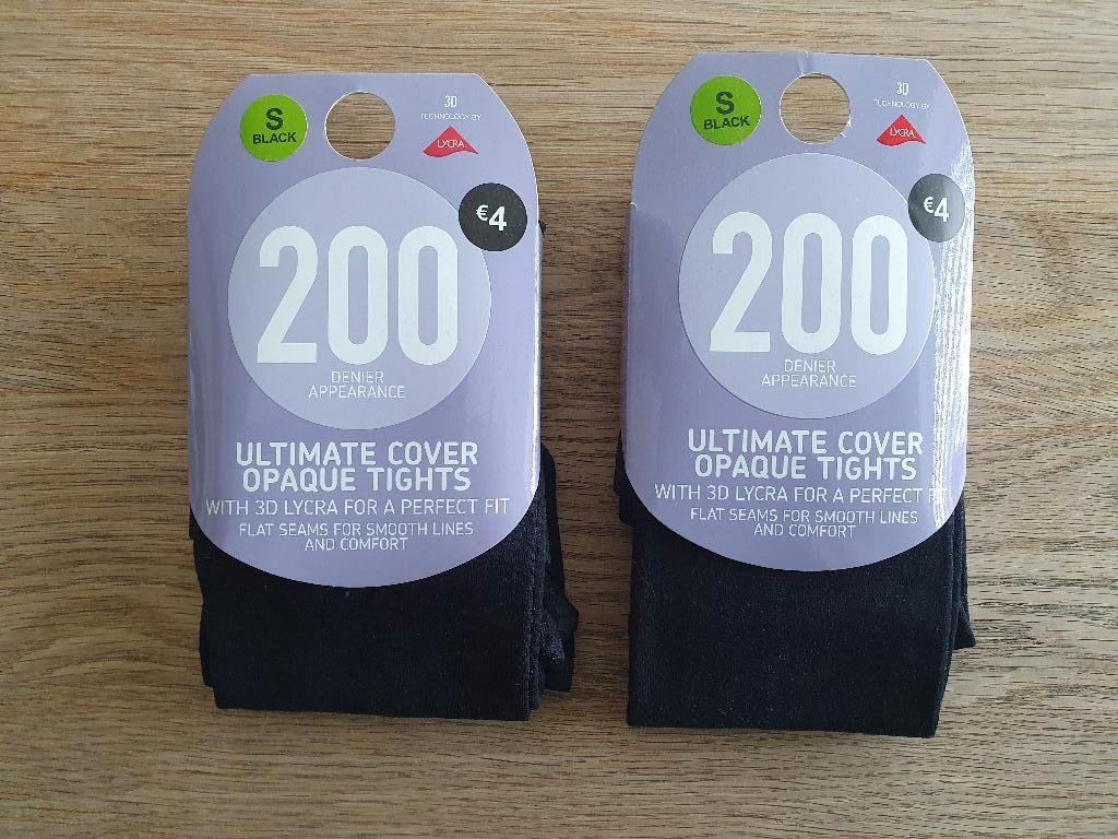 2 maillots 200 denier zwart, Kleding | Dames, Legging, Maat 36/38 (S), Primark, Zwart