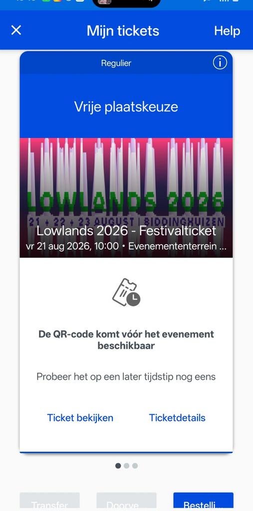 RUILEN LOWLANDS MET PUKKELPOP, Tickets en Kaartjes, Twee personen, Meerdaags