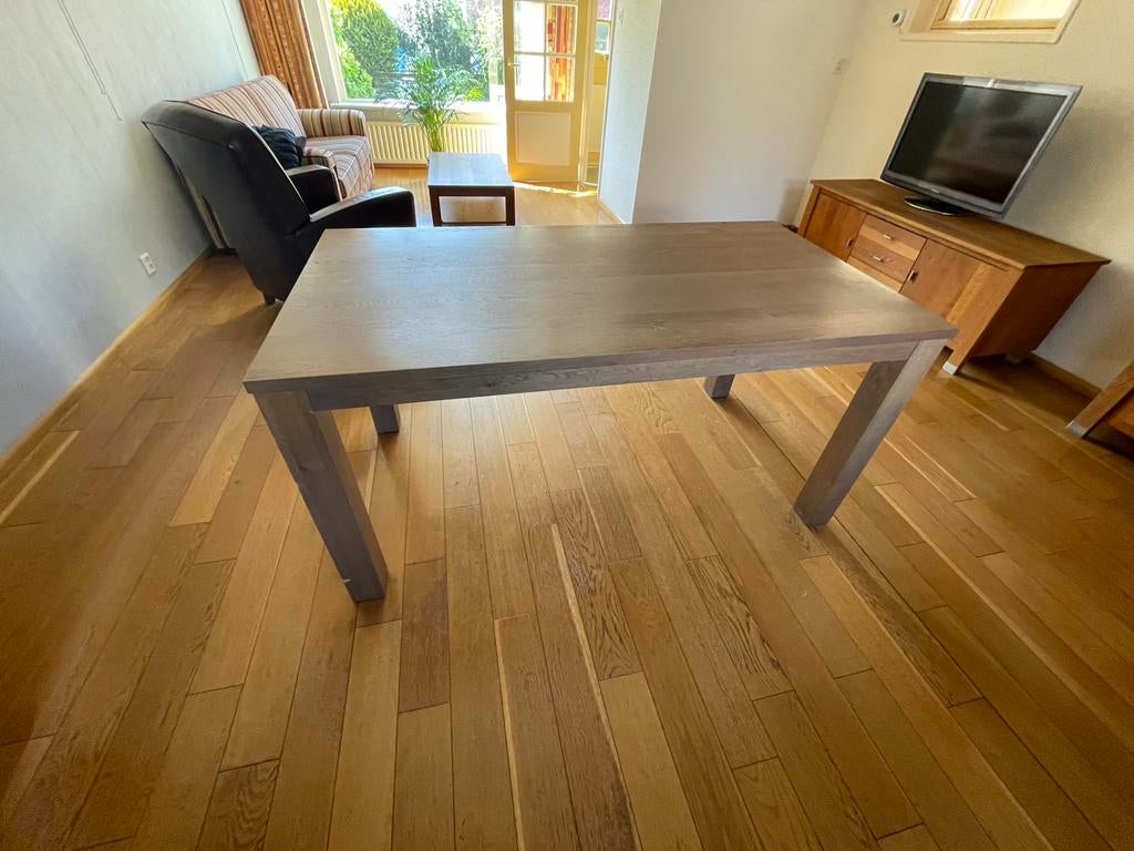 Houten eettafel, Ophalen, Gebruikt, 200 cm of meer, 50 tot 100 cm